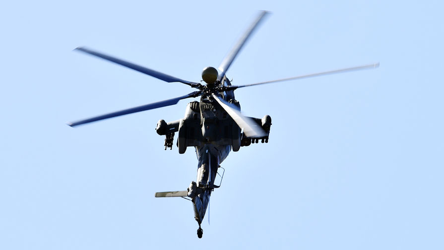 Российские вертолеты уничтожили замаскированную украинскую технику